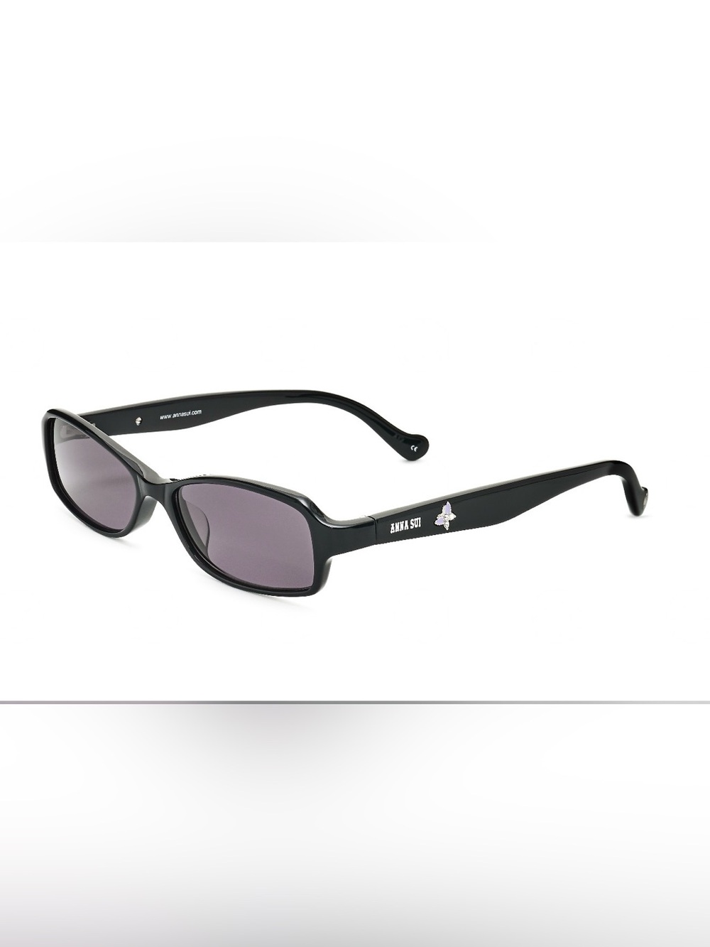 Anna Sui Black Sunglasses with Purple Accent NWT